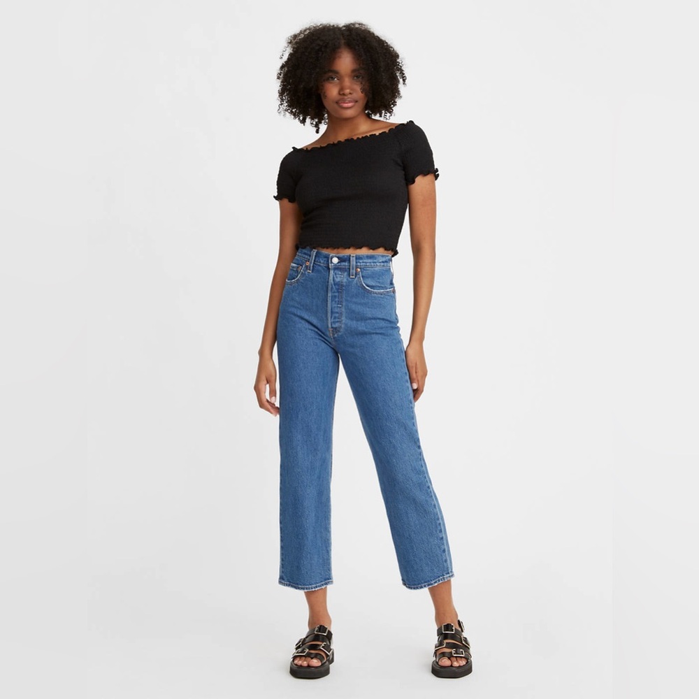 Levi ribcage straight jeans